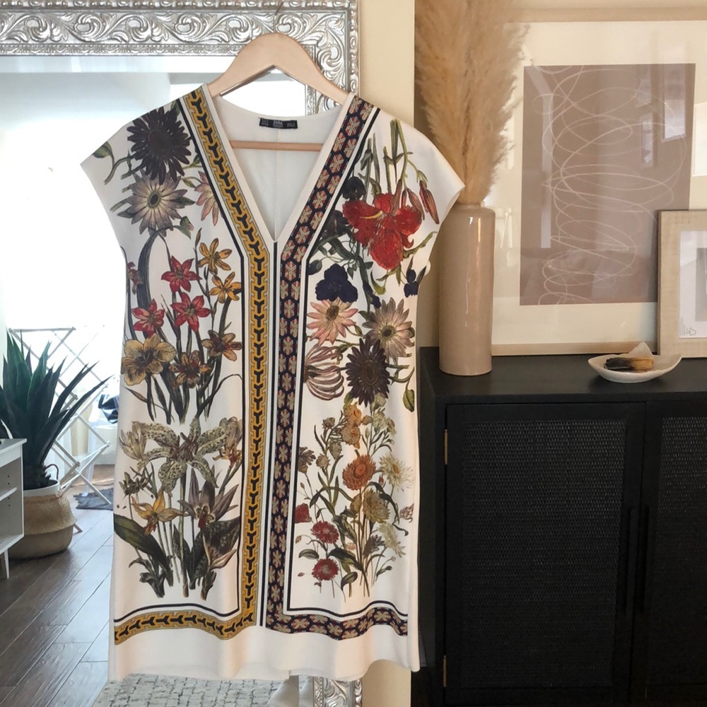 ZARA floral tunic dress🌺🌼